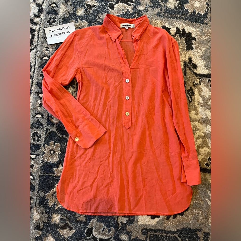 Jil Sander button down oversized shirt 38